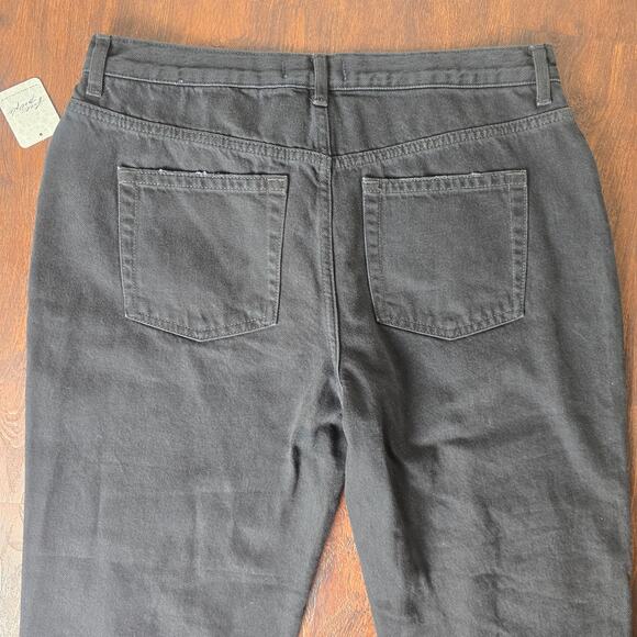 We The Free Black Distressed Jeans Shark Bite Hem Button Fly - Size 31 - NWT - Picture 6 of 9